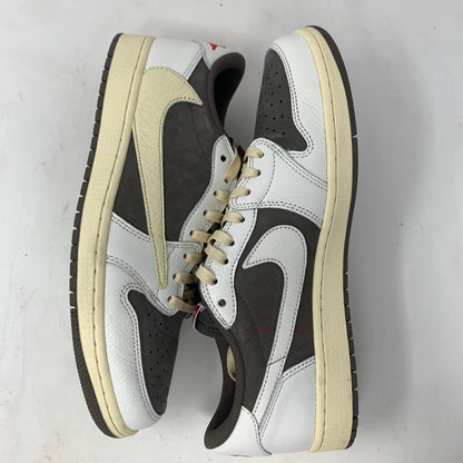 Jordan 1 Retro Low OG SP Travis Scott Reverse Mocha sneakers, size 11M, 2022 release, very clean condition.