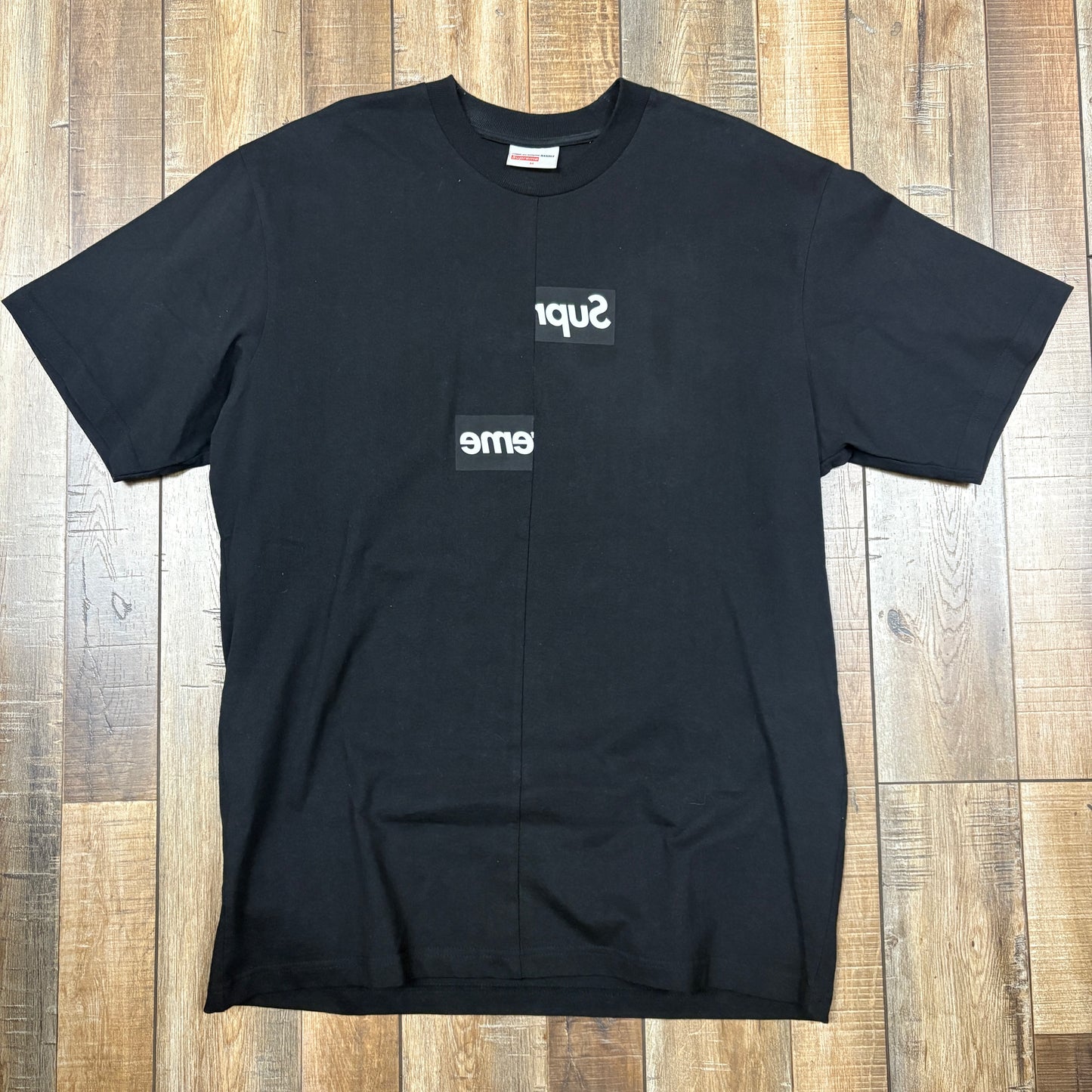 Supreme Comme des Garcons SHIRT Split Box Logo Tee Black