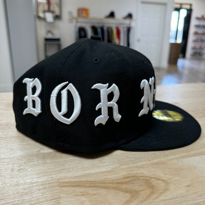 Born x Raised New Era dodgers Crown Fitted Hat Black