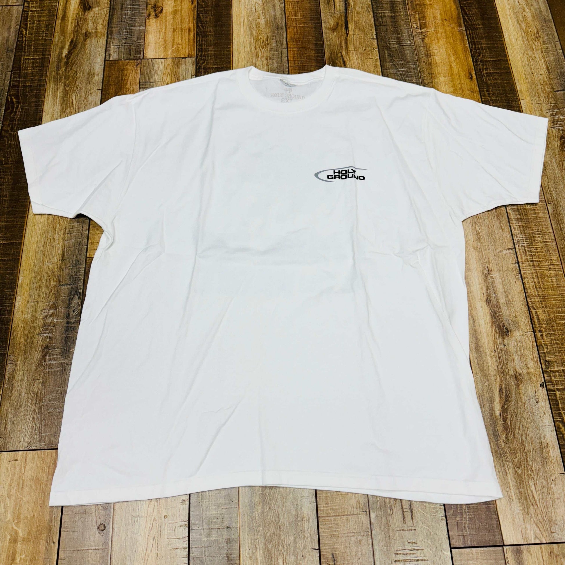 White HG And-1 Tee with logo, high-quality materials, comfortable and versatile design.