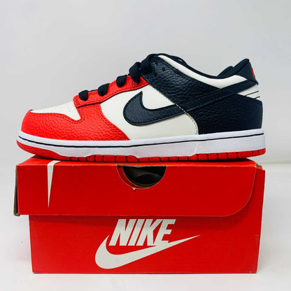 Nike Dunk Low EMB Chicago GS sneakers, brand new, 2022 model on Nike box.