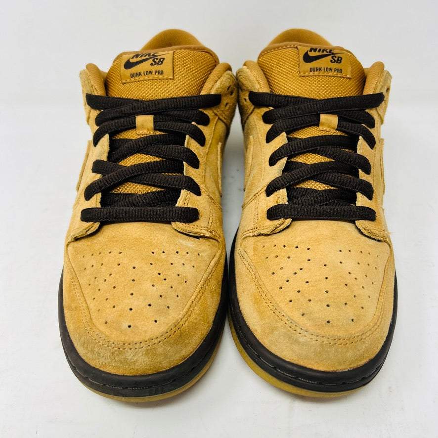 Nike SB Dunk Low Wheat sneakers size 10.5M, 2021, clean uppers, slight star loss, includes extra laces.