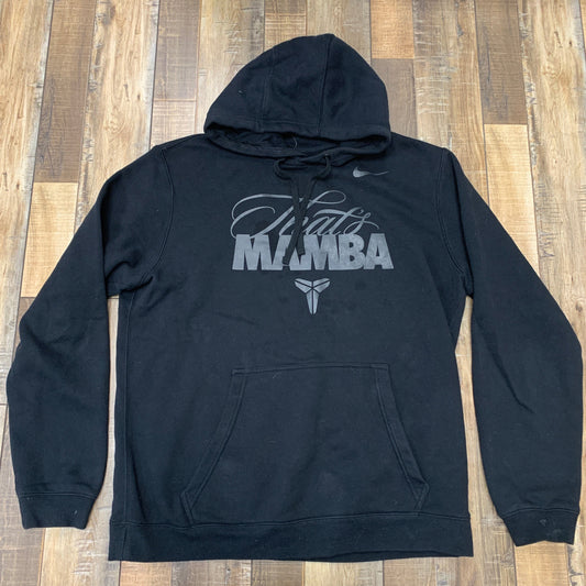 Nike Kobe Bryant Mamba Hoodie Black, size large, lightly marked, front view.