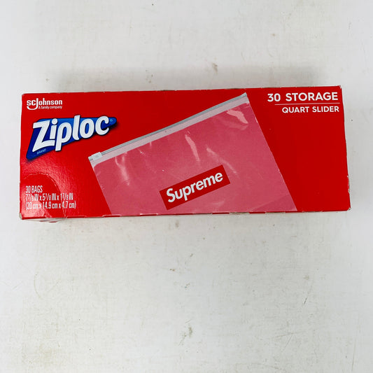 Supreme NY SEALED Ziploc Box Logo Resealable Bags, brand new, one size.