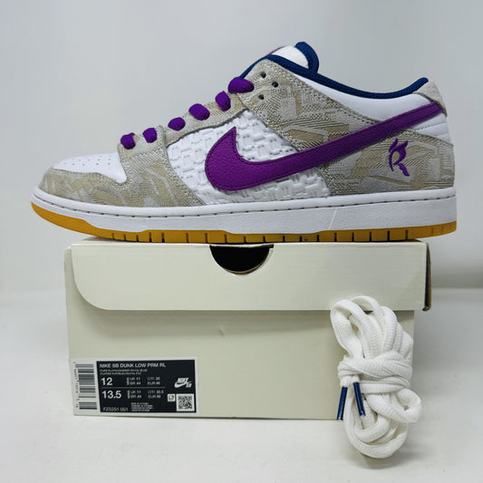 Nike SB Dunk Low Rayssa Leal sneakers with box and white laces, size 12M, condition 8.5/10.