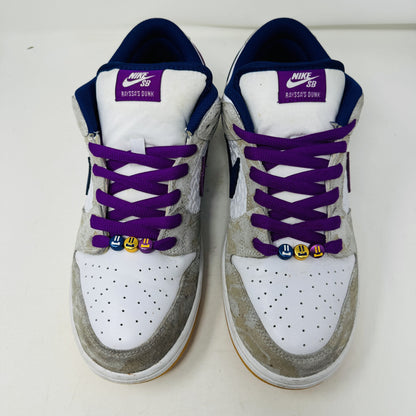 Nike SB Dunk Low Rayssa Leal sneakers in size 12M, featuring clean uppers and general wear, with white laces and lace beads.