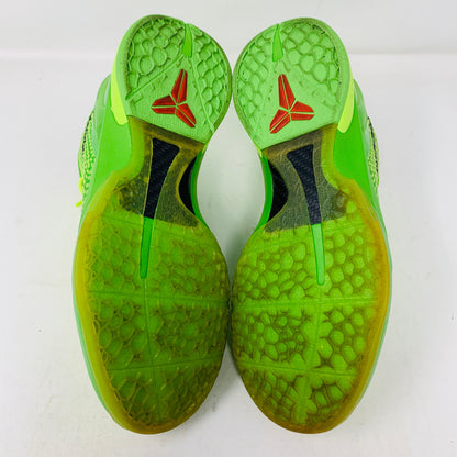 Nike Kobe 6 Grinch 2010 sneakers with yellowing soles.