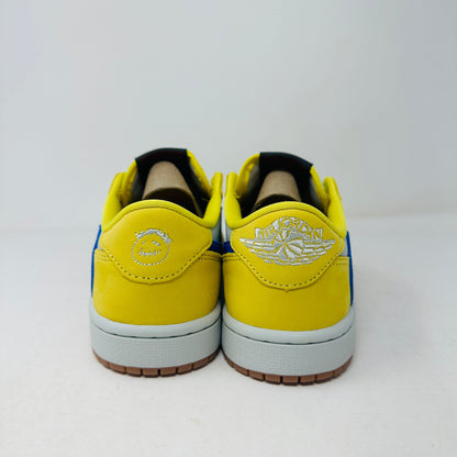 Jordan 1 Retro Low OG SP Travis Scott Canary Women's sneakers, brand new with extra laces, 2024 release.