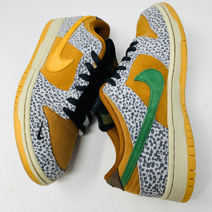 Nike SB Dunk Low Safari sneakers, size 7.5, 2020, lightly worn, good condition.