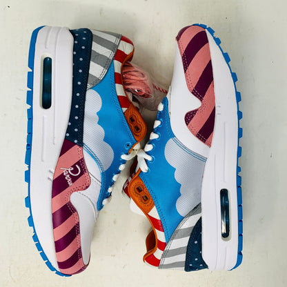 Nike Air Max 1 Parra 2018 Friends and Family limited edition sneaker with colorful design and Parra logo.