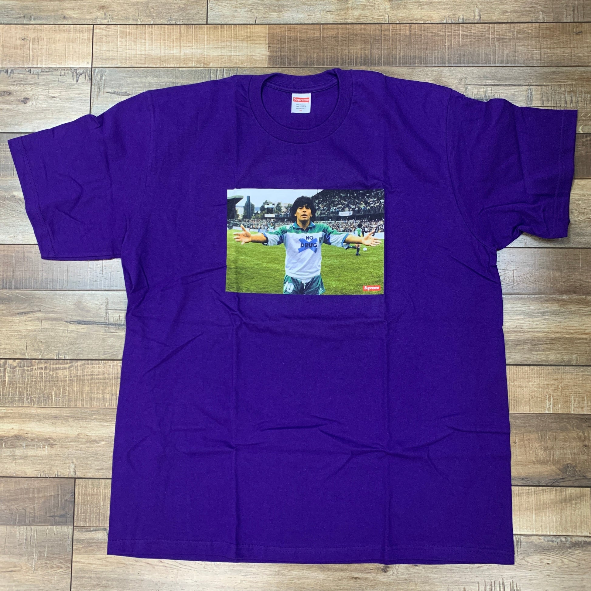 Supreme Maradona Tee Purple, XL, brand new condition.