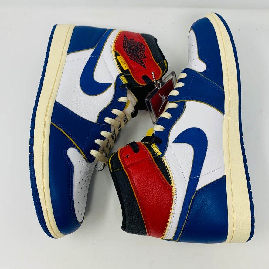 Jordan 1 Union Blue Storm sneakers, new condition, 2018 release.