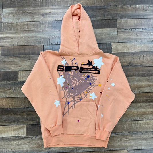 Sp5der SP5 Hoodie Bellini in brand new condition with graphic design.