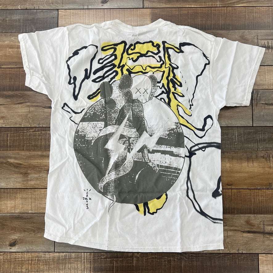 Travis Scott Cactus Jack + Kaws For Fragment Tee Aged Yellow