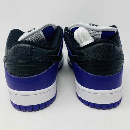 Nike SB Dunk Low Court Purple sneakers with vibrant purple accents and black detailing, showcasing the low-top design and classic Nike swoosh.