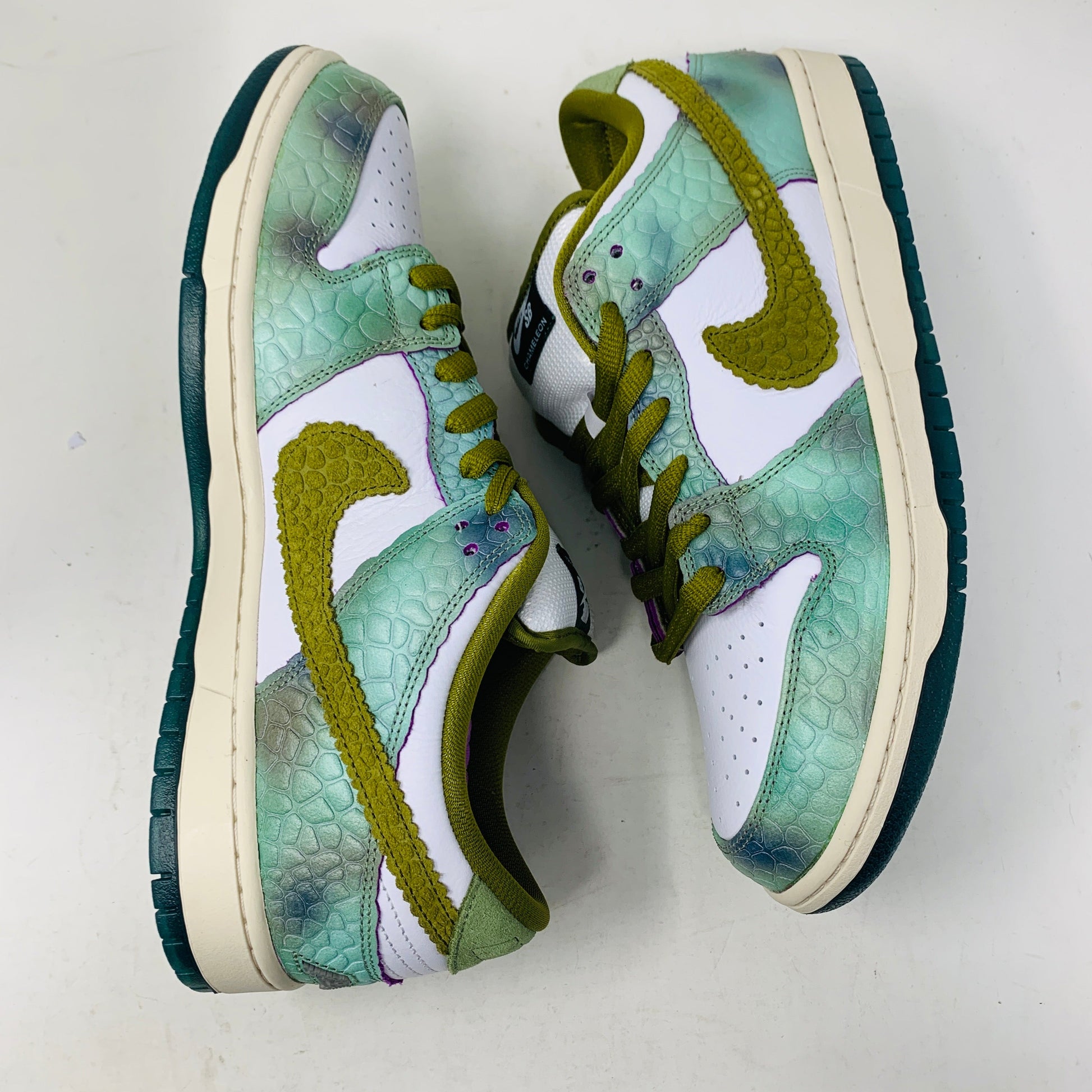 Brand new Nike SB Dunk Low Alexis Sablone Chameleon sneakers, 2024 release, includes all accessories.