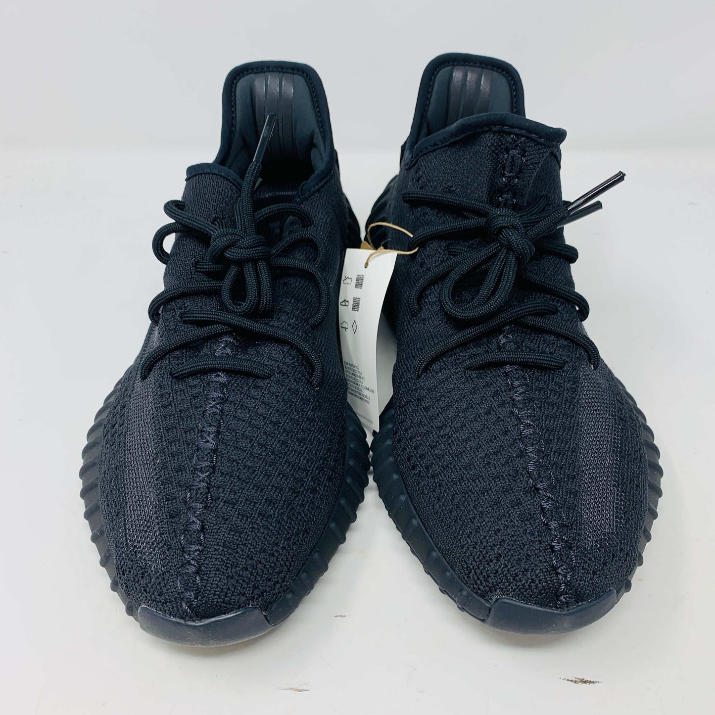 Yeezy 350 V2 Onyx sneakers in black and grey with primeknit upper and Boost sole.