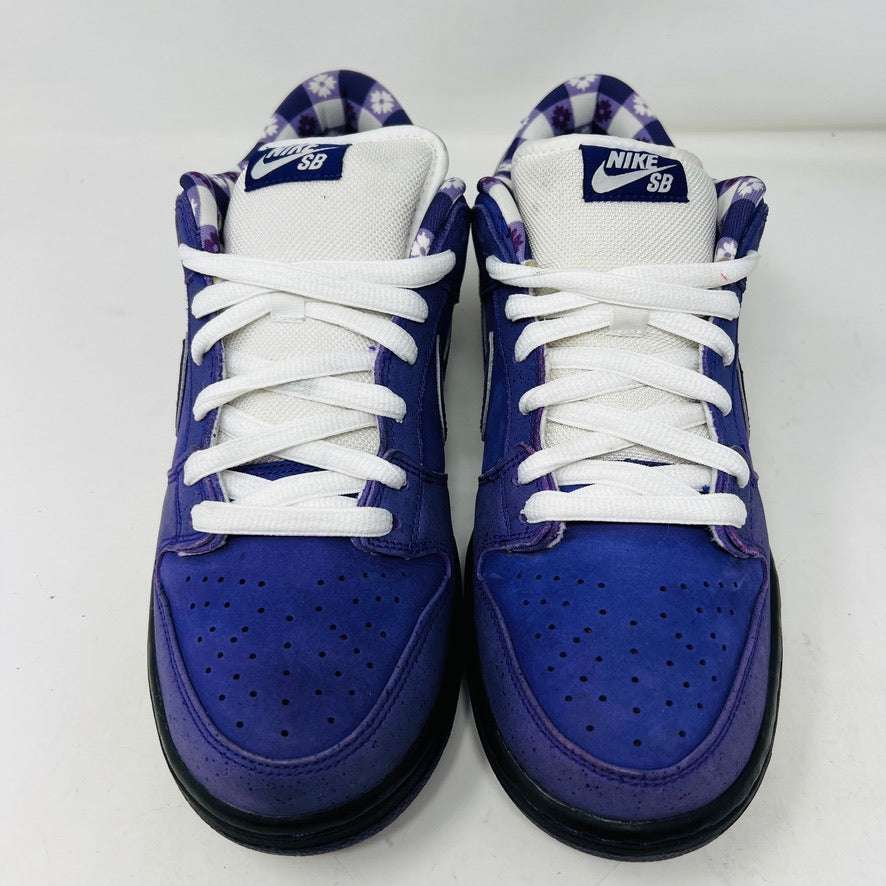 Nike SB Dunk Low Concepts Purple Lobster, size 9, worn condition, 2018 model.