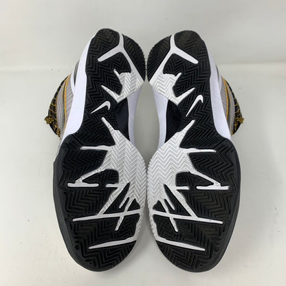 Nike Kobe 4 Protro White Black Del Sol sneakers, gently used with clean uppers and durable outsoles, 2019 model.