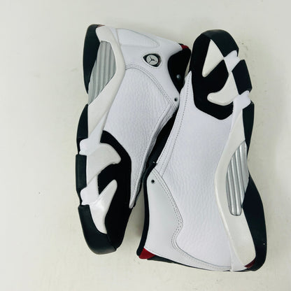 Jordan 14 Retro Black Toe 2024 GS sneakers, brand new, white and black design.