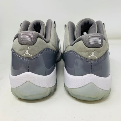 Jordan 11 Retro Low Cool Grey sneakers, size 9.5, 2018 edition, condition 8/10.